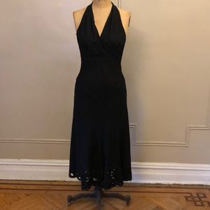 Gently Loved-DKNY Linen Dress with Embroidered Hem